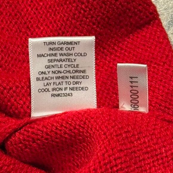 NY&C Sweater Bear Christmas Festive Holiday Novelty Cottage Retro Cozy Red Large - Picture 6 of 8